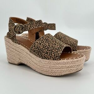 Universal Thread Women’s Cheetah Print Espadrille Black/Tan Sandals Size 6